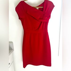 Red Shift Suiting Dress